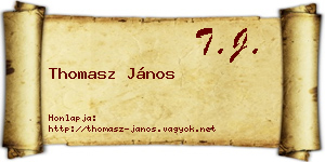 Thomasz János névjegykártya